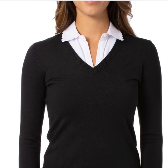Chico's Sweaters - Chico’s Sweater Black v Neck Large / 2